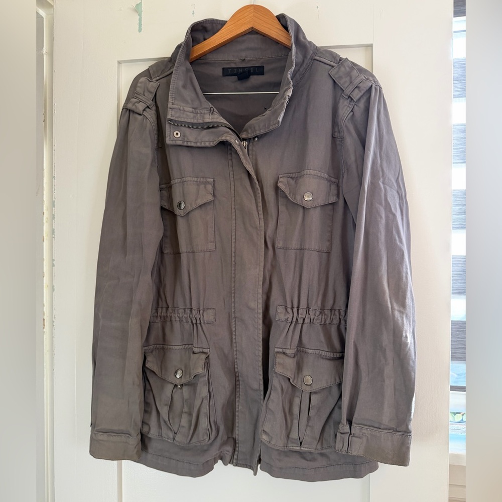 Tinsel Women’s Gray Military Jacket